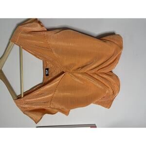 Jolie & Joy 3X Orange Crop Sateen Blouse